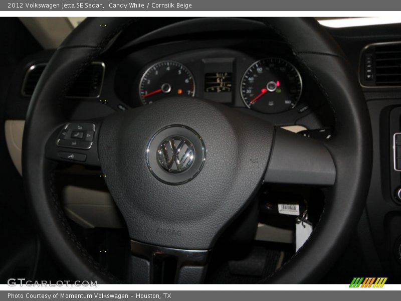 Candy White / Cornsilk Beige 2012 Volkswagen Jetta SE Sedan