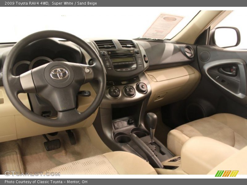 Super White / Sand Beige 2009 Toyota RAV4 4WD