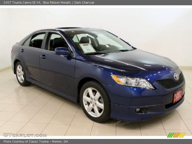 Blue Ribbon Metallic / Dark Charcoal 2007 Toyota Camry SE V6