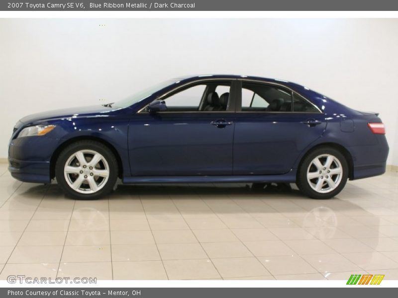 Blue Ribbon Metallic / Dark Charcoal 2007 Toyota Camry SE V6