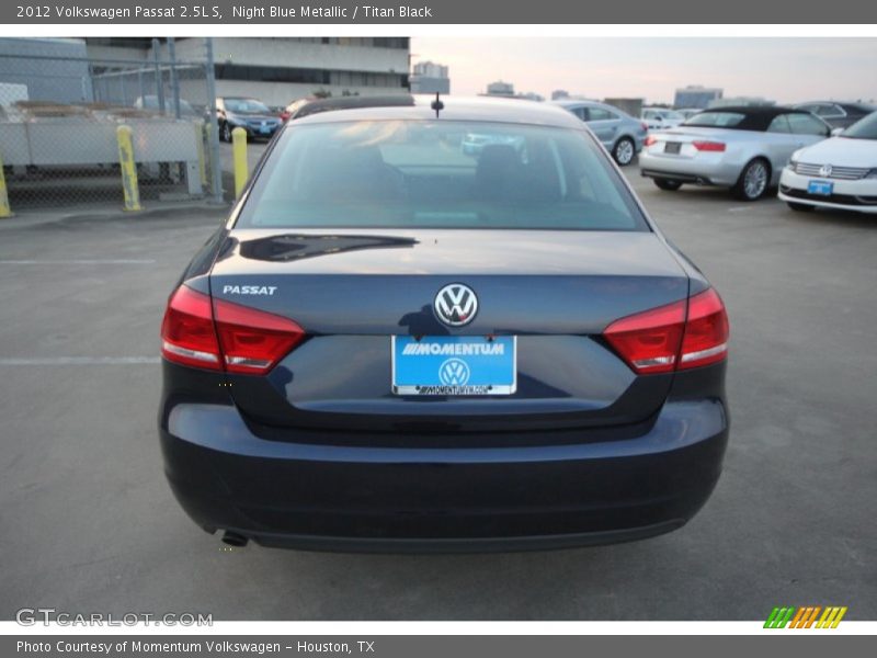 Night Blue Metallic / Titan Black 2012 Volkswagen Passat 2.5L S