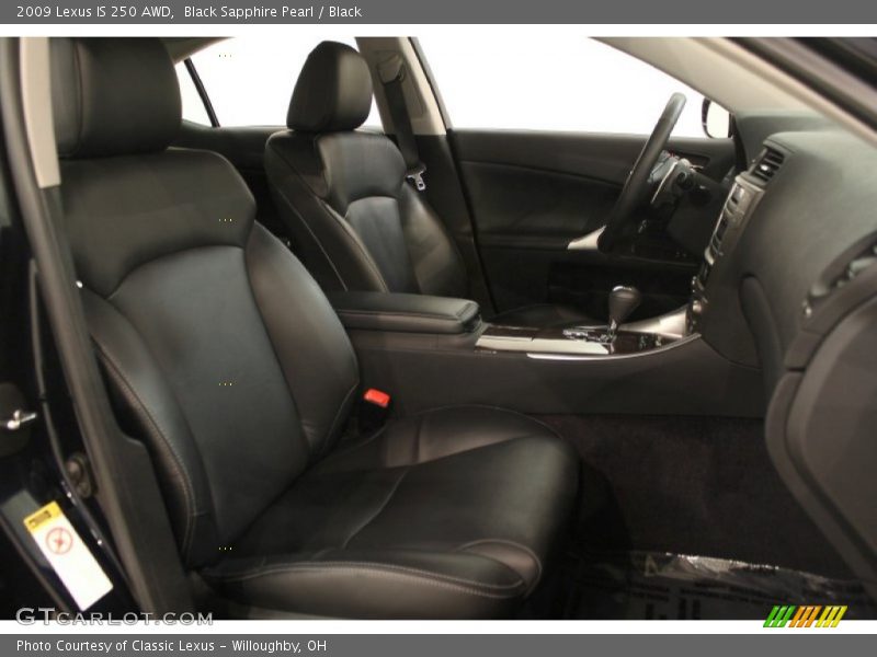 Black Sapphire Pearl / Black 2009 Lexus IS 250 AWD
