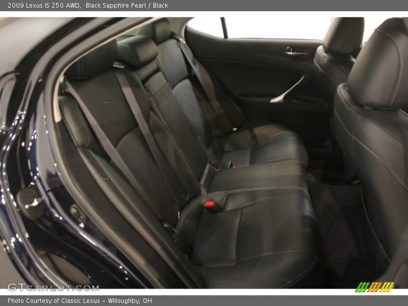 Black Sapphire Pearl / Black 2009 Lexus IS 250 AWD