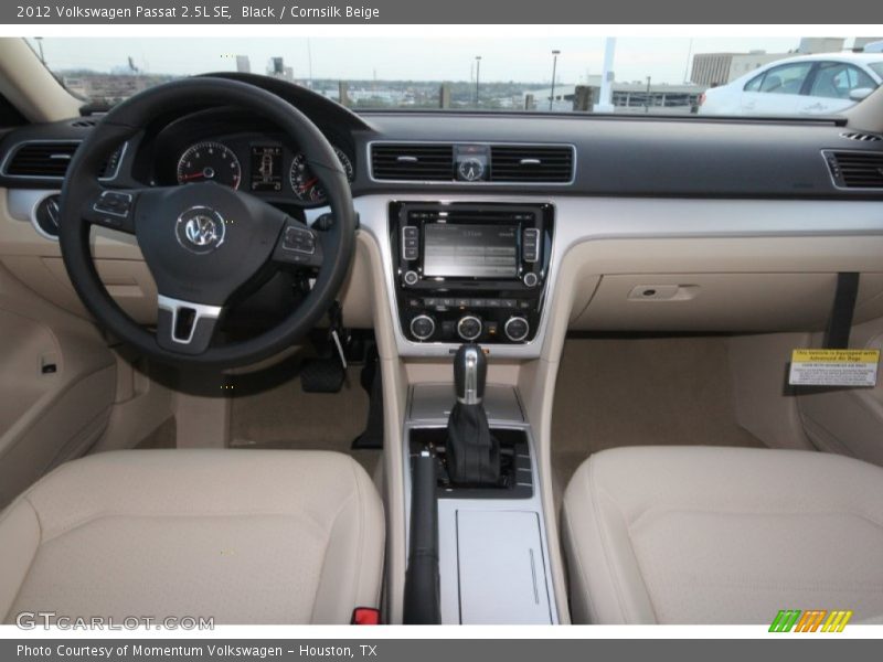 Black / Cornsilk Beige 2012 Volkswagen Passat 2.5L SE