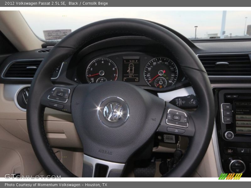 Black / Cornsilk Beige 2012 Volkswagen Passat 2.5L SE