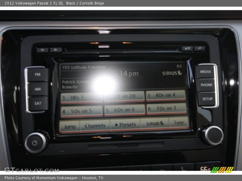 Black / Cornsilk Beige 2012 Volkswagen Passat 2.5L SE