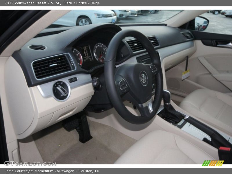 Black / Cornsilk Beige 2012 Volkswagen Passat 2.5L SE