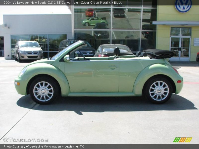 Cyber Green Metallic / Black 2004 Volkswagen New Beetle GLS 1.8T Convertible
