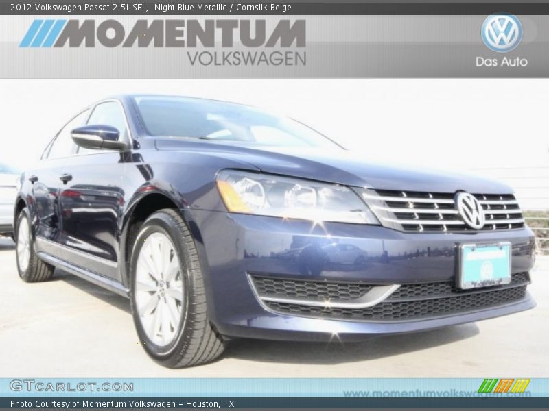 Night Blue Metallic / Cornsilk Beige 2012 Volkswagen Passat 2.5L SEL