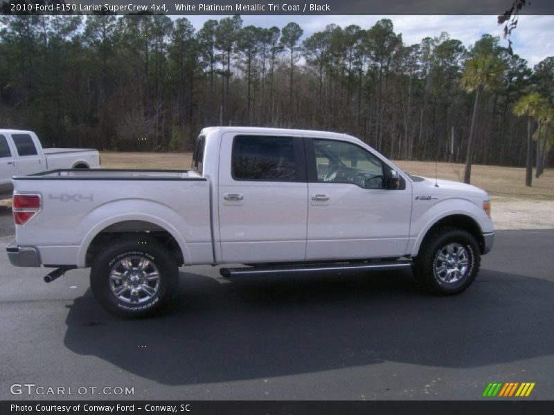 White Platinum Metallic Tri Coat / Black 2010 Ford F150 Lariat SuperCrew 4x4