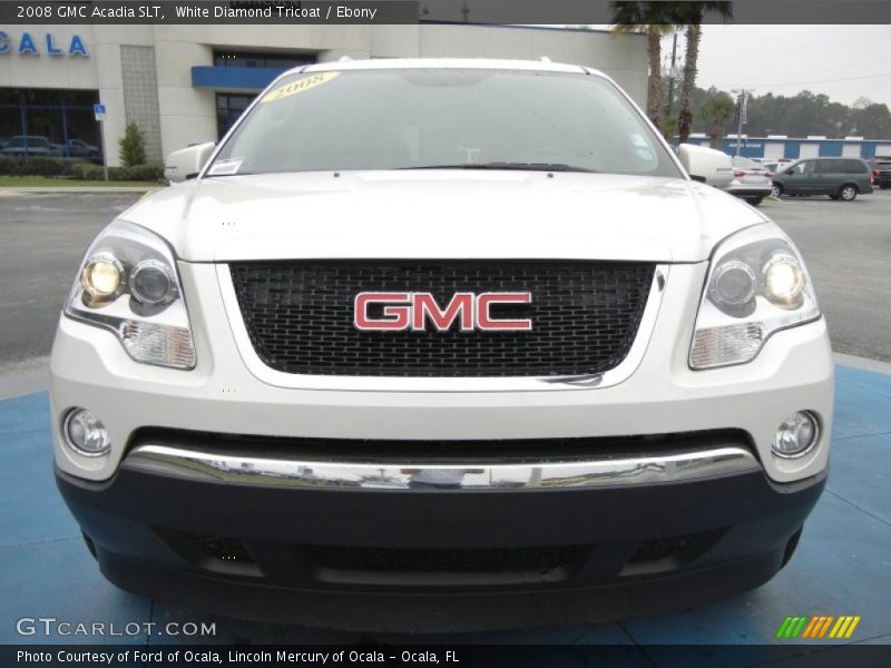 White Diamond Tricoat / Ebony 2008 GMC Acadia SLT