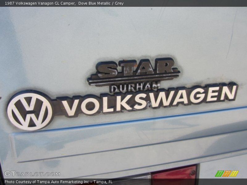 Dove Blue Metallic / Grey 1987 Volkswagen Vanagon GL Camper