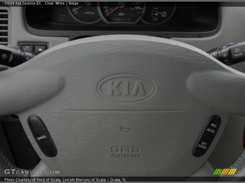 Clear White / Beige 2004 Kia Sedona EX