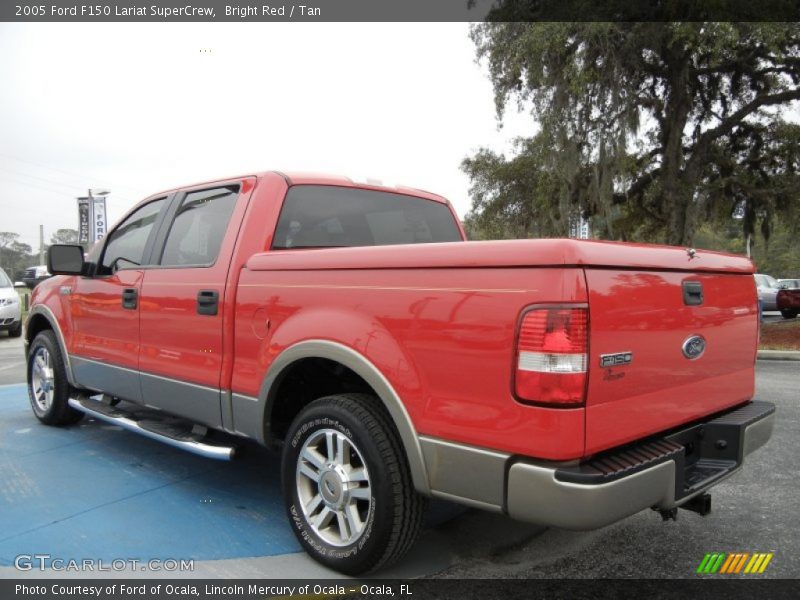 Bright Red / Tan 2005 Ford F150 Lariat SuperCrew