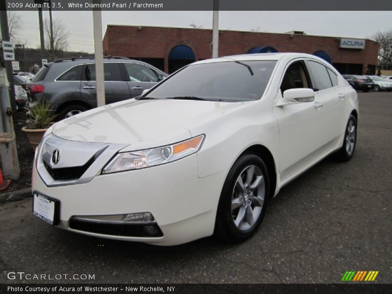White Diamond Pearl / Parchment 2009 Acura TL 3.5