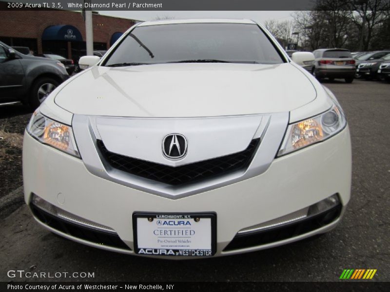 White Diamond Pearl / Parchment 2009 Acura TL 3.5