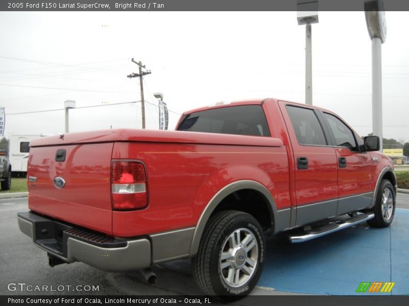 Bright Red / Tan 2005 Ford F150 Lariat SuperCrew