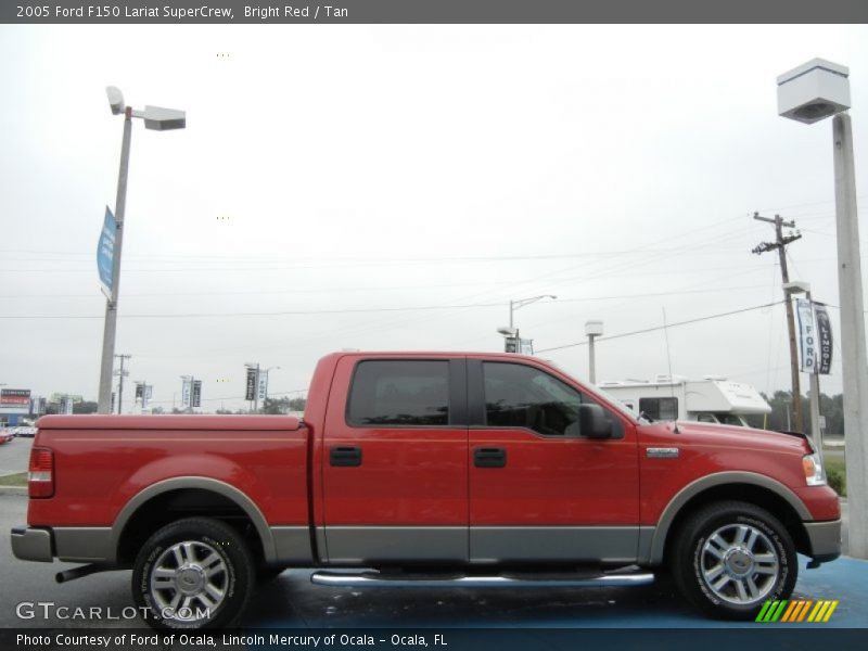 Bright Red / Tan 2005 Ford F150 Lariat SuperCrew