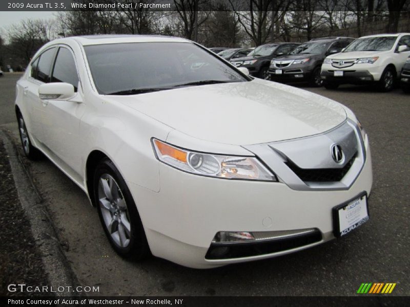 White Diamond Pearl / Parchment 2009 Acura TL 3.5