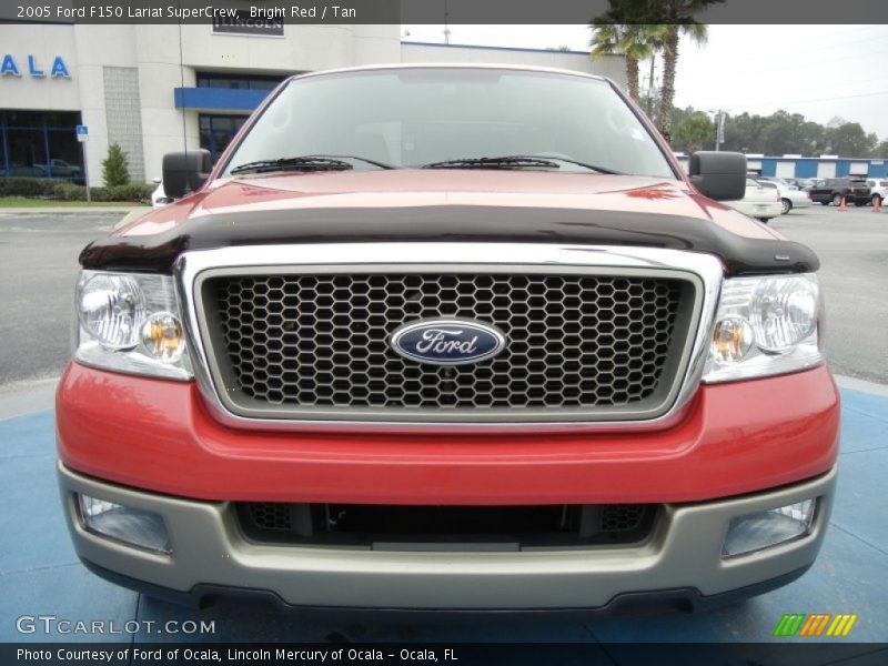 Bright Red / Tan 2005 Ford F150 Lariat SuperCrew