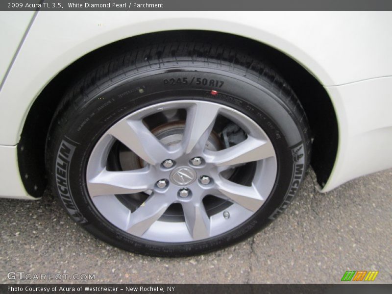White Diamond Pearl / Parchment 2009 Acura TL 3.5