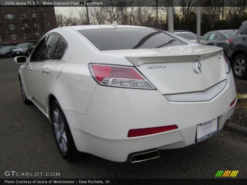 White Diamond Pearl / Parchment 2009 Acura TL 3.5