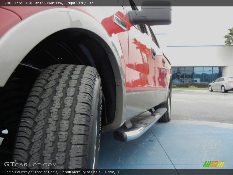 Bright Red / Tan 2005 Ford F150 Lariat SuperCrew