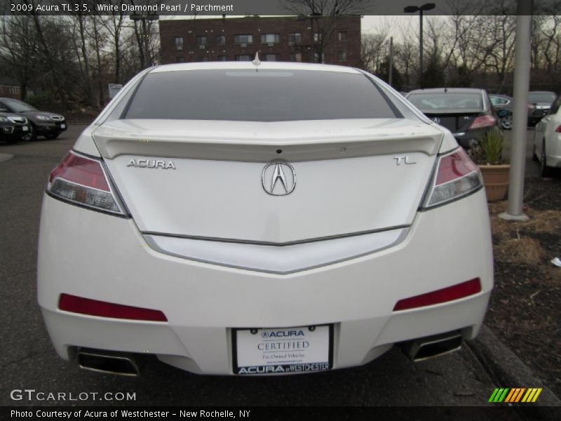 White Diamond Pearl / Parchment 2009 Acura TL 3.5