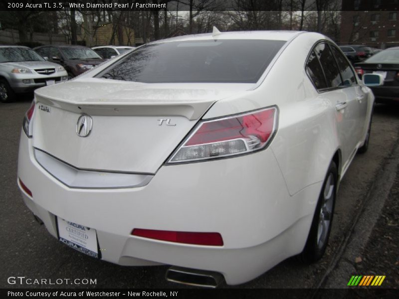 White Diamond Pearl / Parchment 2009 Acura TL 3.5