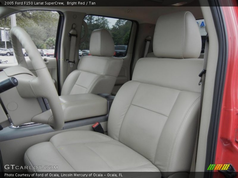 Bright Red / Tan 2005 Ford F150 Lariat SuperCrew