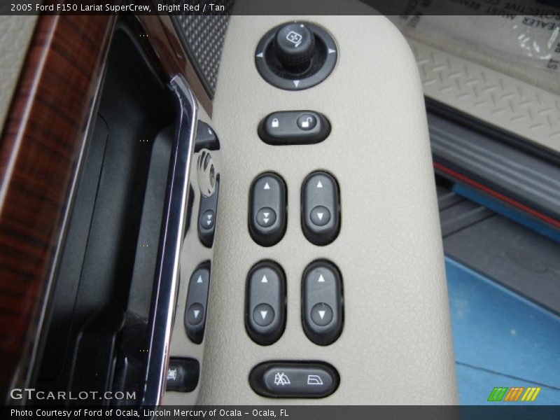 Bright Red / Tan 2005 Ford F150 Lariat SuperCrew