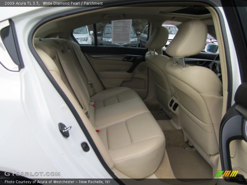 White Diamond Pearl / Parchment 2009 Acura TL 3.5