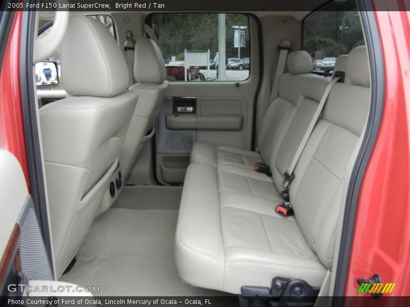 Bright Red / Tan 2005 Ford F150 Lariat SuperCrew