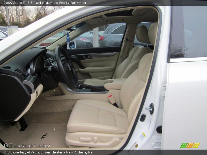 White Diamond Pearl / Parchment 2009 Acura TL 3.5