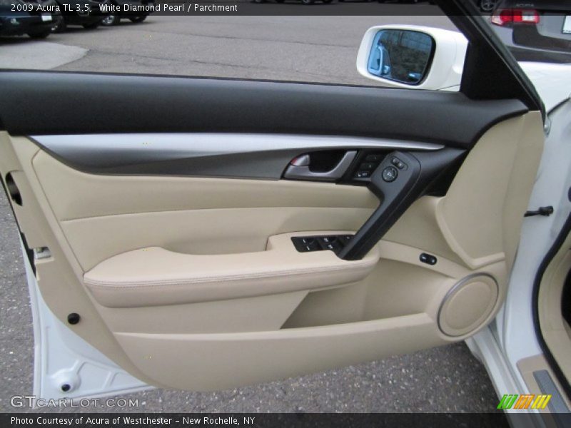 White Diamond Pearl / Parchment 2009 Acura TL 3.5