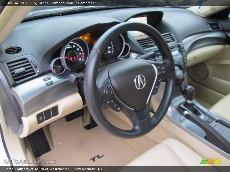 White Diamond Pearl / Parchment 2009 Acura TL 3.5