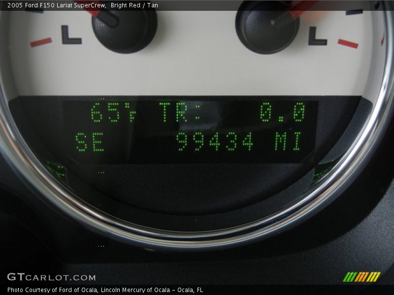 Bright Red / Tan 2005 Ford F150 Lariat SuperCrew