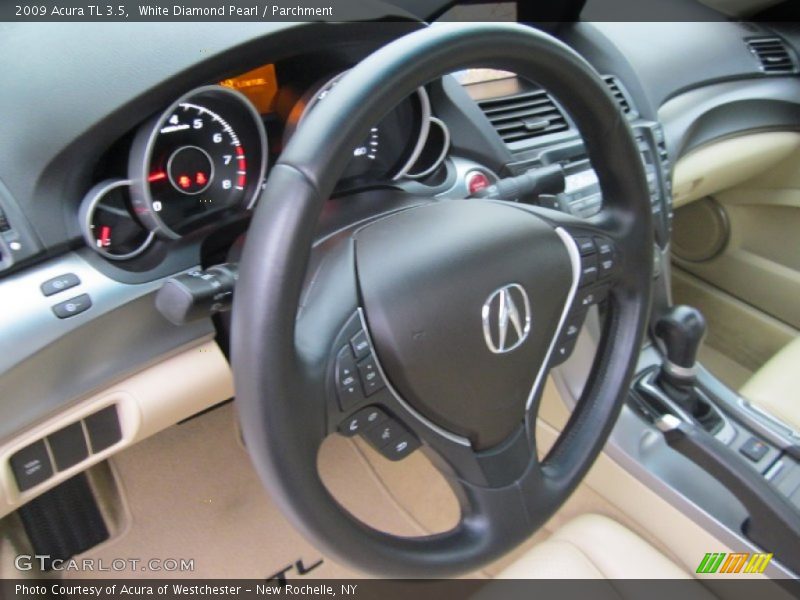 White Diamond Pearl / Parchment 2009 Acura TL 3.5