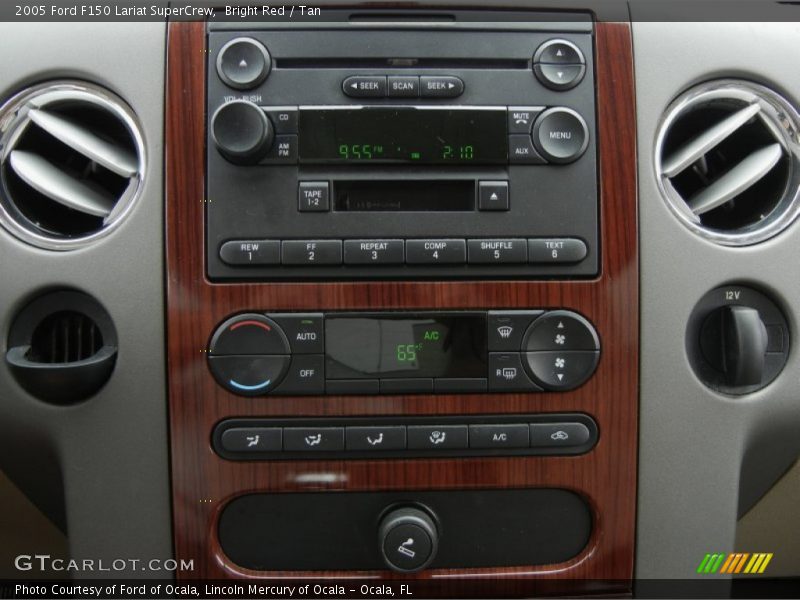 Bright Red / Tan 2005 Ford F150 Lariat SuperCrew