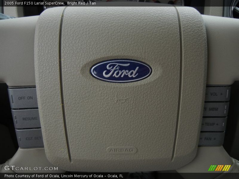 Bright Red / Tan 2005 Ford F150 Lariat SuperCrew