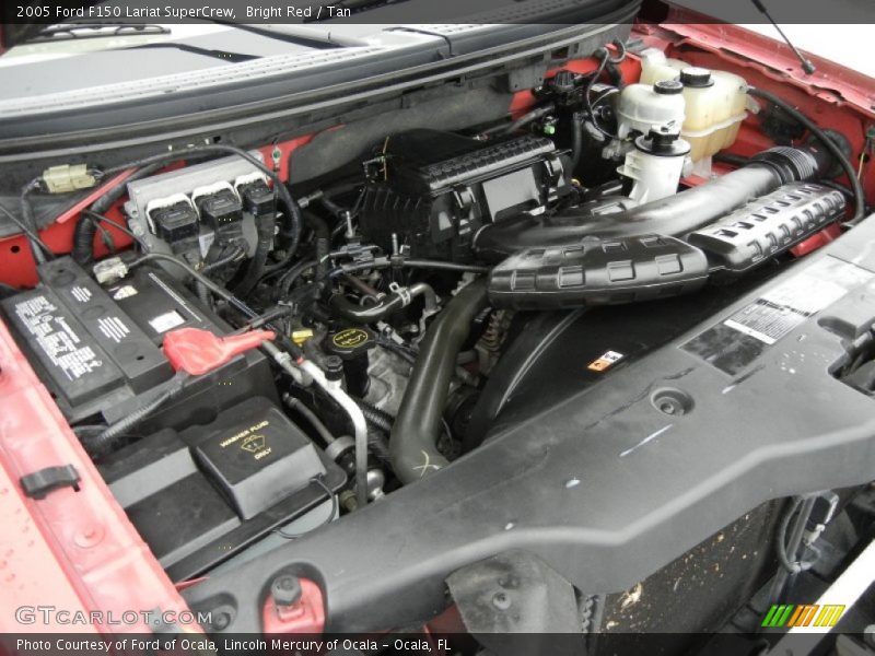 Bright Red / Tan 2005 Ford F150 Lariat SuperCrew