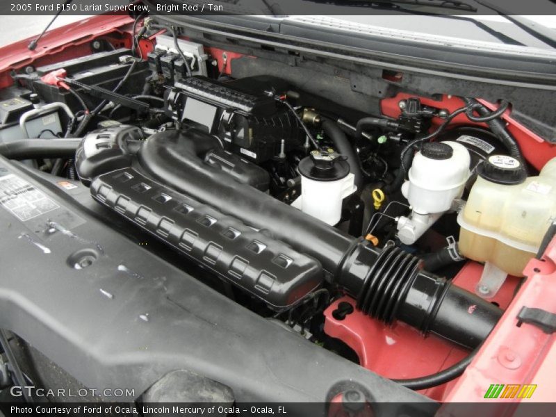 Bright Red / Tan 2005 Ford F150 Lariat SuperCrew