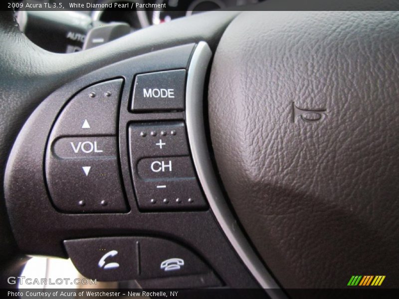 White Diamond Pearl / Parchment 2009 Acura TL 3.5