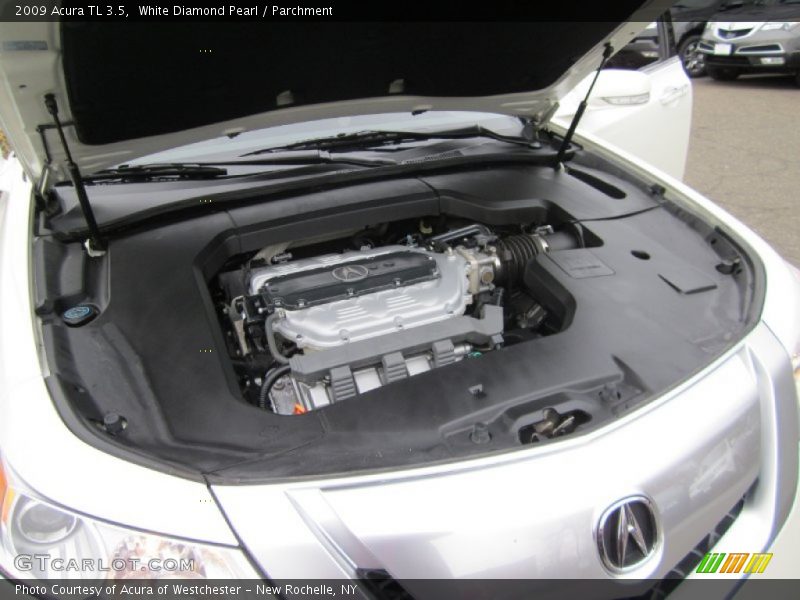 White Diamond Pearl / Parchment 2009 Acura TL 3.5