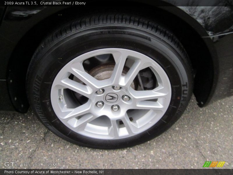 Crystal Black Pearl / Ebony 2009 Acura TL 3.5