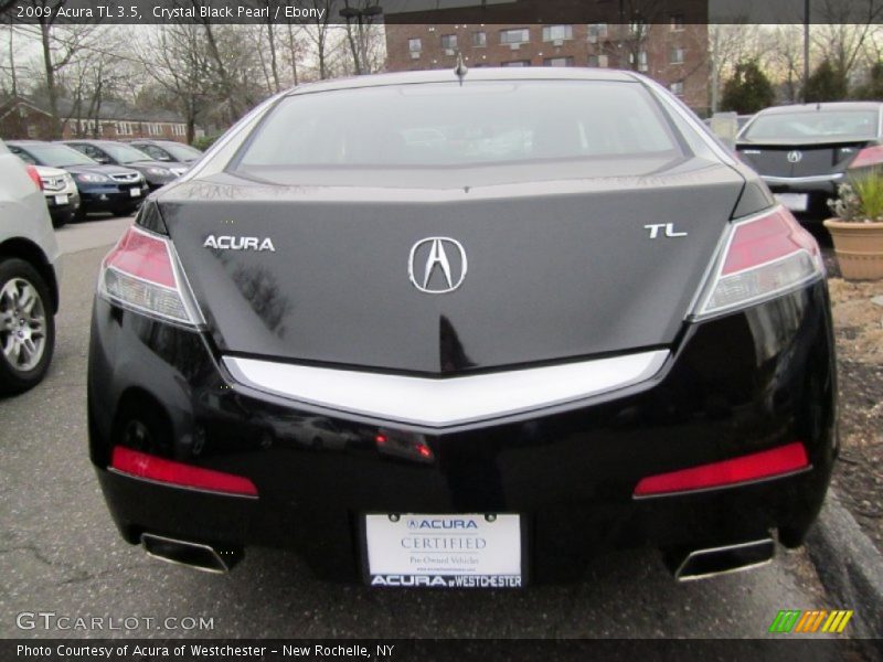 Crystal Black Pearl / Ebony 2009 Acura TL 3.5