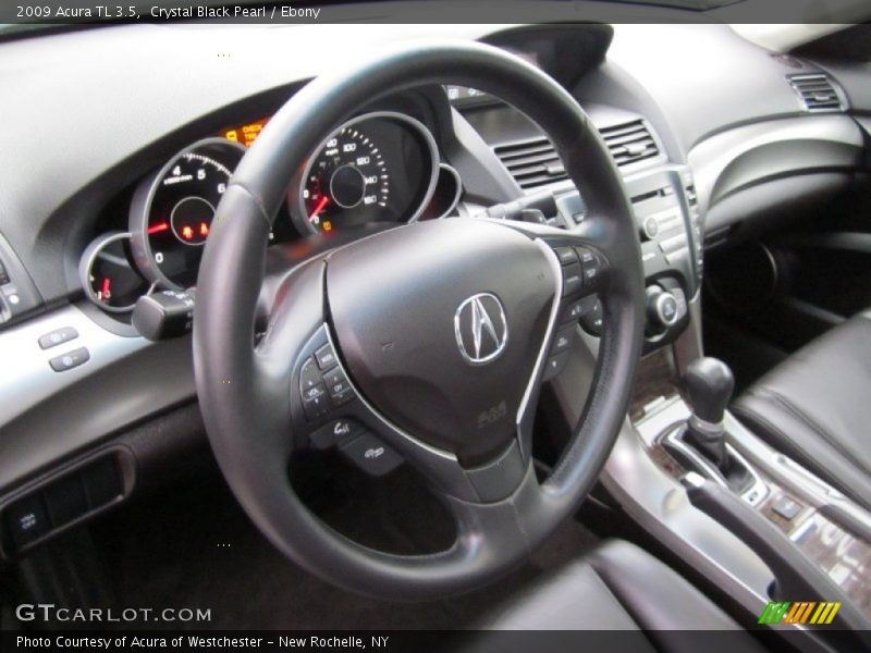 Crystal Black Pearl / Ebony 2009 Acura TL 3.5