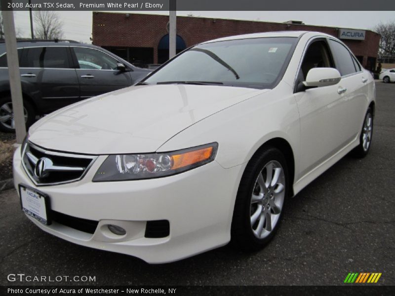 Premium White Pearl / Ebony 2008 Acura TSX Sedan