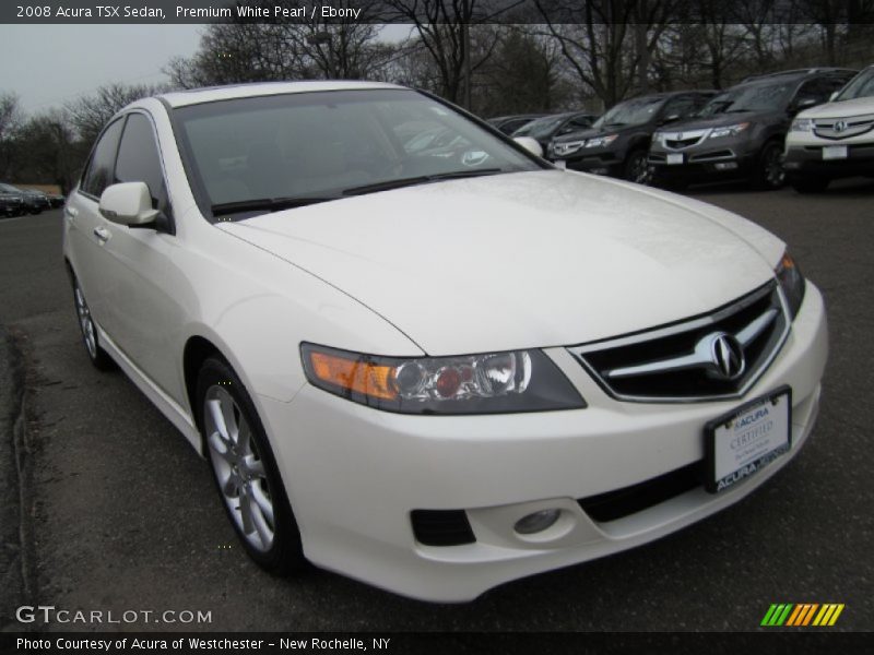Premium White Pearl / Ebony 2008 Acura TSX Sedan