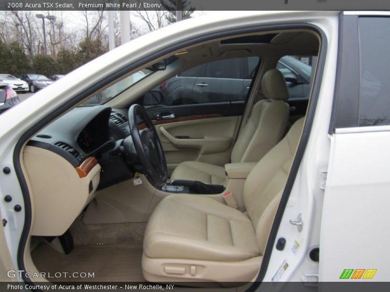 Premium White Pearl / Ebony 2008 Acura TSX Sedan